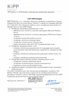 List referencyjny od KIPP Projekt Sp. z o.o. - miniatura